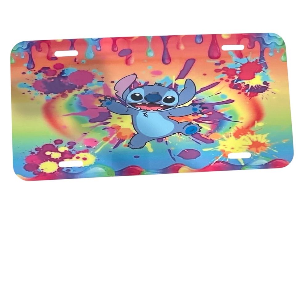 Colorful Stitch License Plate NEW